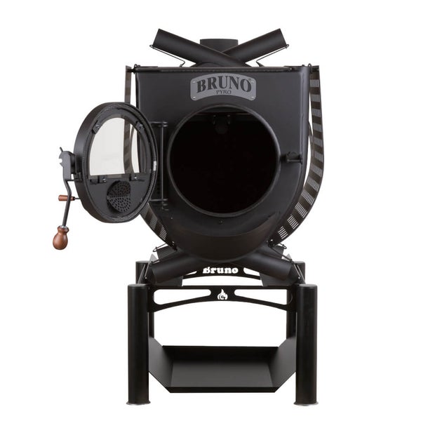 Bruno Pyro Holzofen mit offener Tür