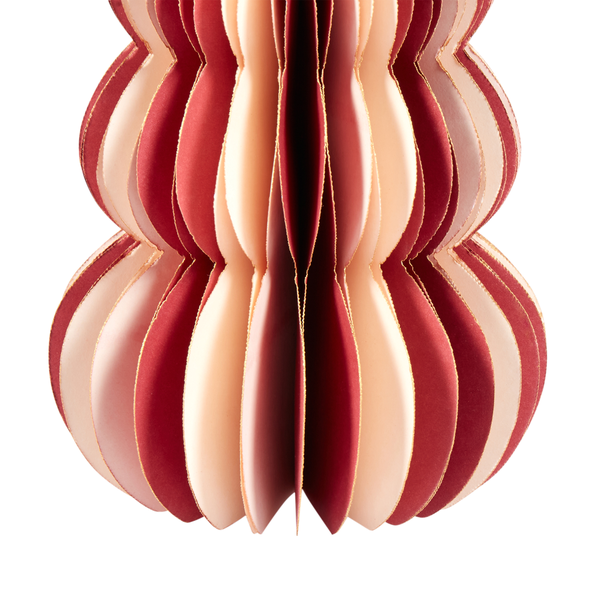 Dekorative Weihnachtsbäume in Beige/Rot im 3er-Set DHAULAGIRI