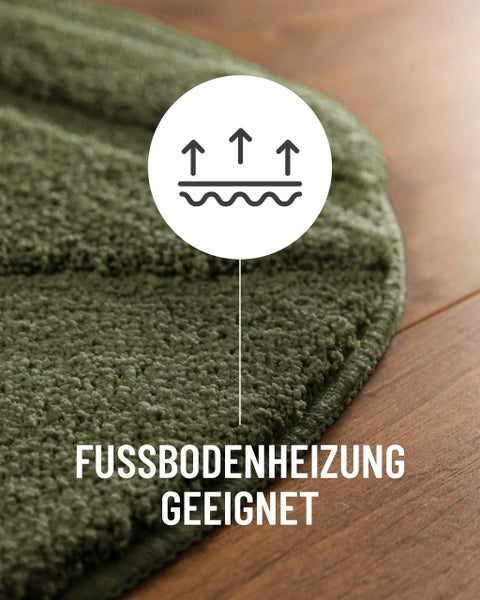 Teppich geeignet für Fußbodenheizung.