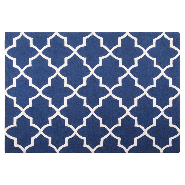 Teppich SILVAN Marineblau 140 x 200 cm Wolle