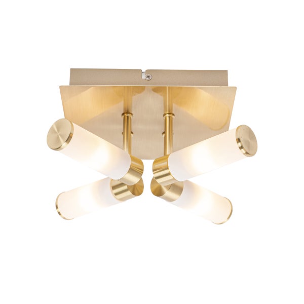 Moderne Badezimmer-Deckenleuchte Messing 4-flammig IP44 - Bath