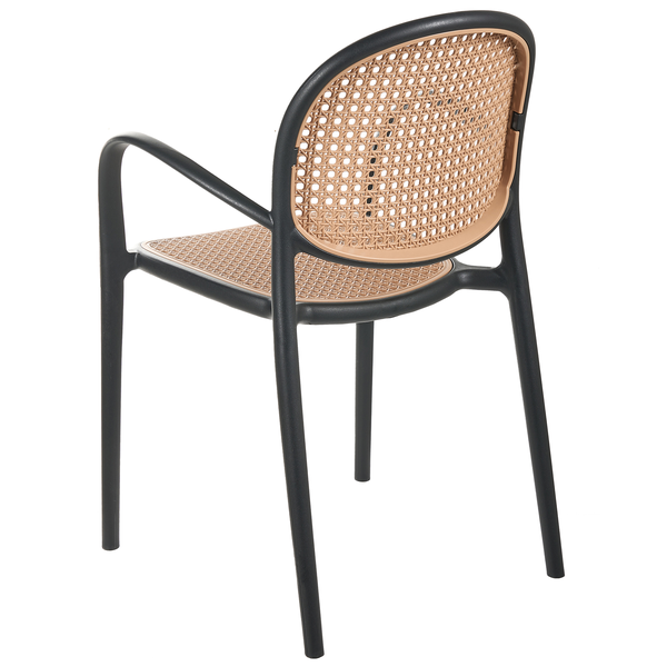 Gartenstuhl 2er Set POVOLETTO Kunststoff Schwarz