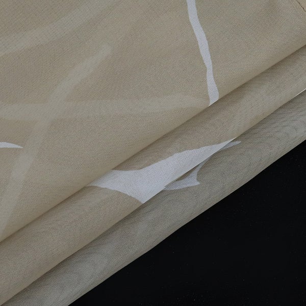 Beige Gardine mit abstrakten Mustern