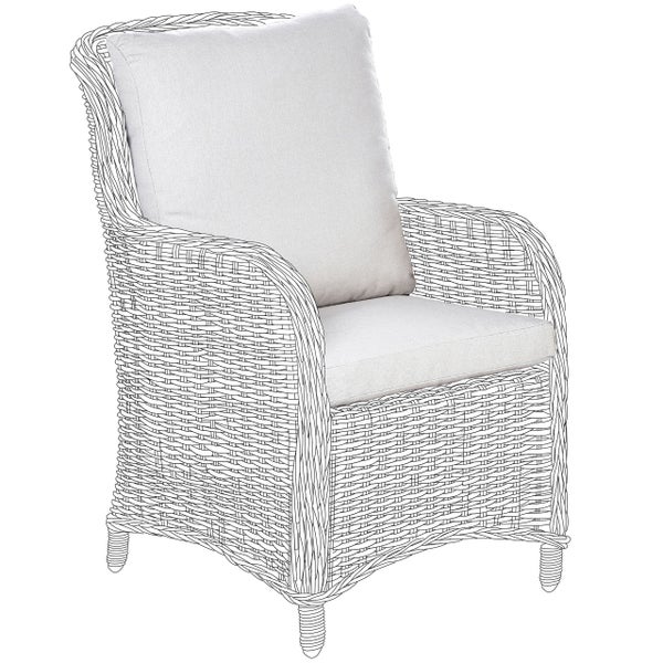 Rattan Sessel mit Kissen