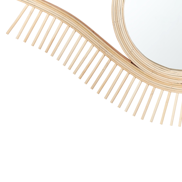 Wandspiegel SOYOPA 79 cm 48 cm Bambusholz Naturfarben