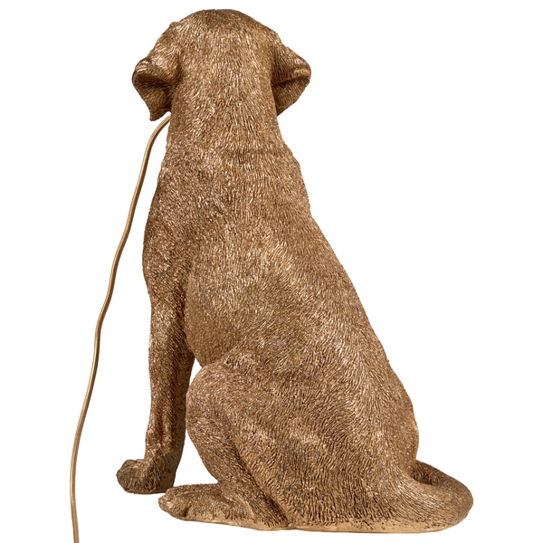 Dekorative Hundelampe in sitzender Position mit Kabel