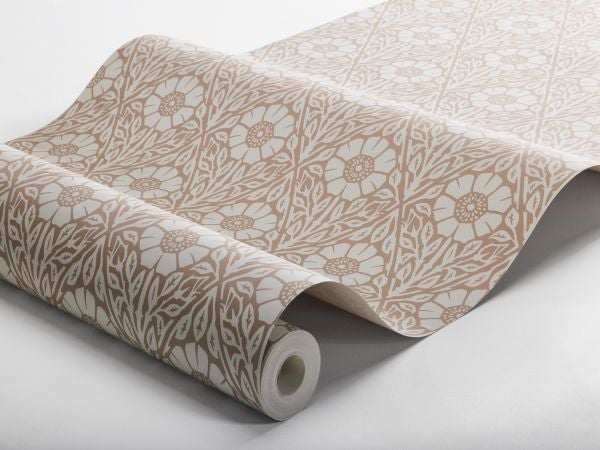 Borastapeter Tapete Blumenmuster Terrakotta - 53 cm x 10.05 m - 662565