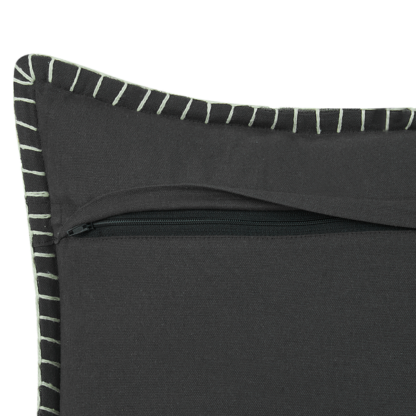 Dekokissen 2er Set MELUR 45 x 45 cm Grau Ohne Muster