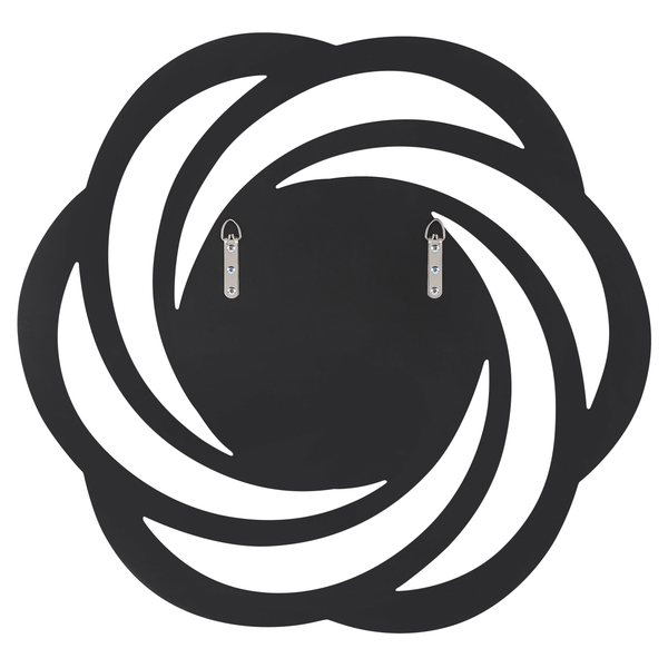 Rückseite eines dekorativen Spiegels mit Aufhängungen