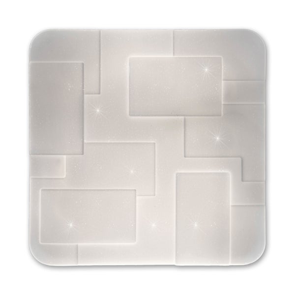 Quadratische LED Deckenleuchte mit geometrischem Muster