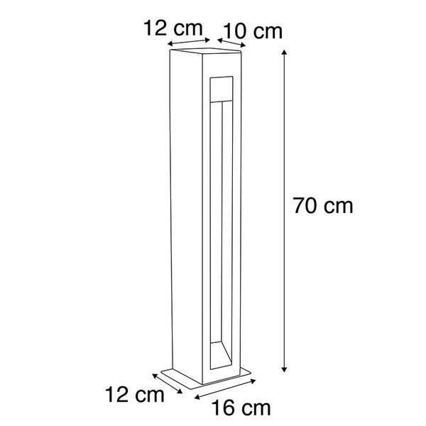 Moderne Stehleuchte grau 70 cm - Sneezy