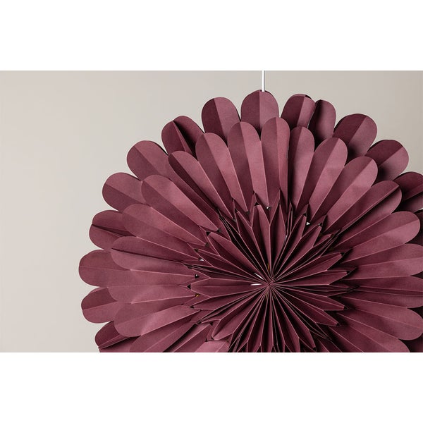 Järvsön Weihnachtsstern mit Licht Papier Ø60 cm Pendelleuchte dunkelrot. 60 X 21 X 60 cm