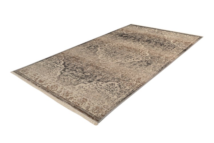 Kurzflor Teppich Zoya Beige Used-Look, Orientalisch 80 x 150 cm