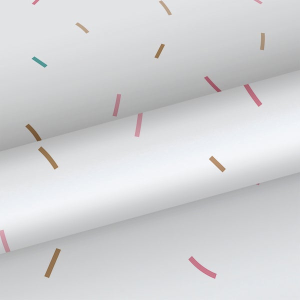 Sanders und Sanders Tapete Konfetti Rosa, Blau und Weiß - 53 cm x 10 m - 640448