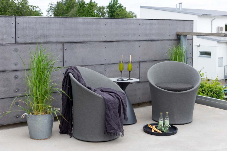 Spoga Garten Lounge Sätze 3 Teile schwarz,grau. 40 X 40 X 52 cm