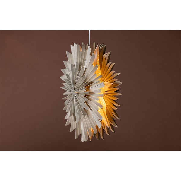 Sälen Weihnachtsstern mit Licht Papier Ø46 cm Pendelleuchte beige. 46 X 18 X 46 cm