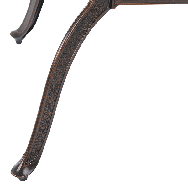 Gartentisch SALENTO 102 cm 102 cm Metall Dunkelbraun