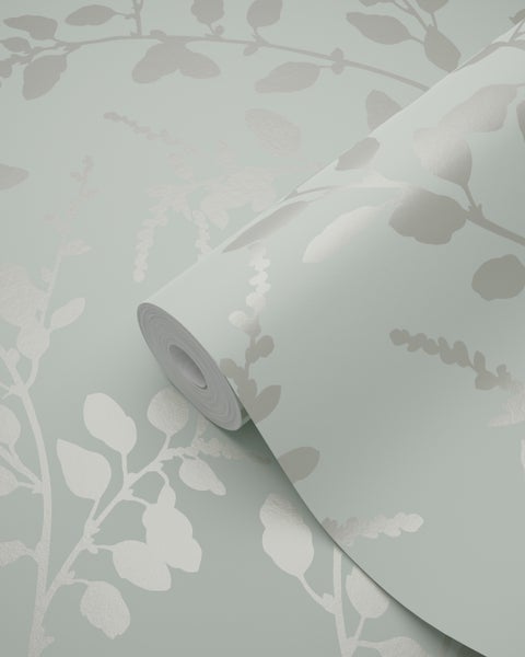 Origin Wallcoverings Tapete Blätter Meeresgrün - 53 cm x 10.05 m - 345932