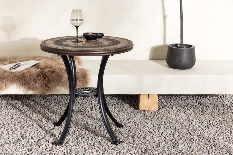 Leiria Cafetisch Ø60 braun. 60 X 60 X 66 cm