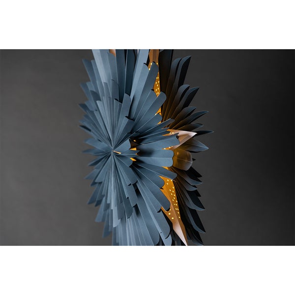 Sälen Weihnachtsstern mit Licht Papier Ø80 cm Pendelleuchte blau. 80 X 25 X 80 cm