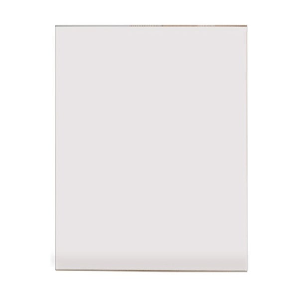 Rechteckige transparente Scheibe aus Glas oder Kunststoff.