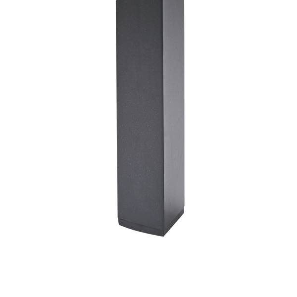Gartentisch VERNIO 180 cm 90 cm Metall Schwarz