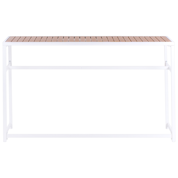 Gartenbar Set 2-Sitzer AVETRANA Metall Braun / Weiß