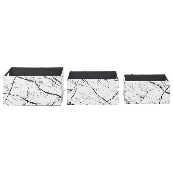 Dekorative Boxen im 3er Set mit Marmoroptik zur Aufbewahrung