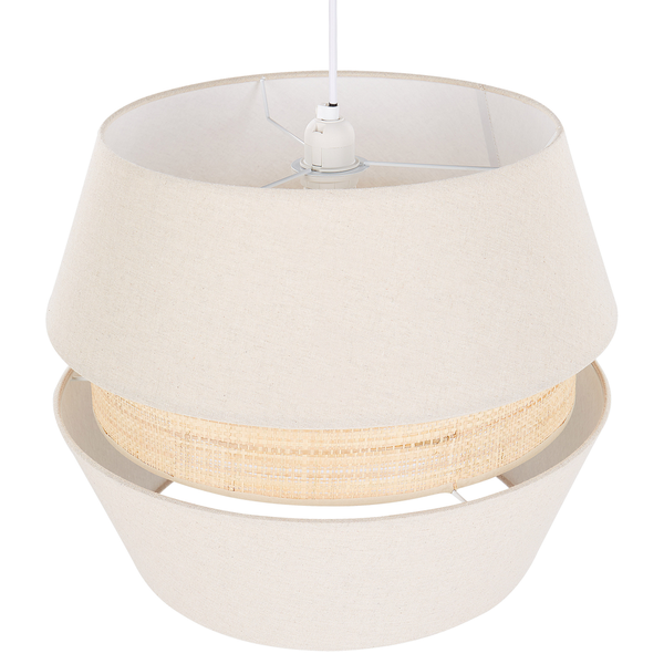 Hängeleuchte aus Leinen Beige ATOYAC