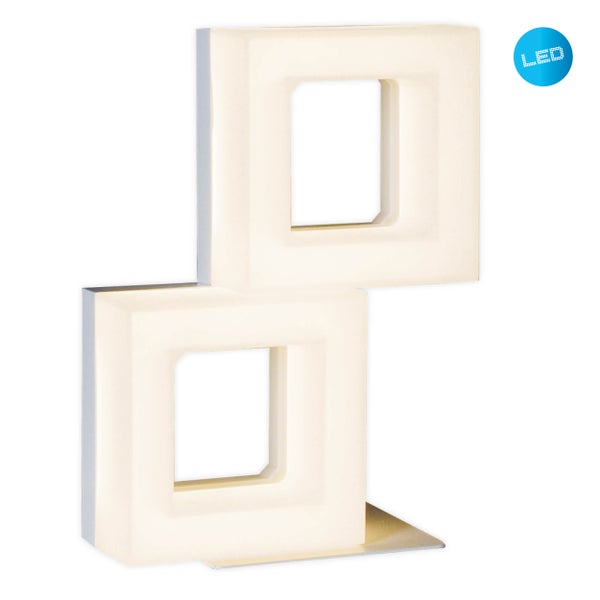 Zwei quadratische LED-Wandleuchten