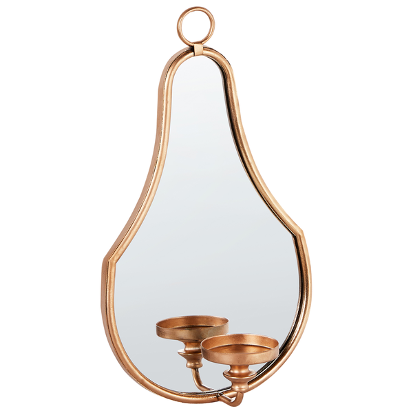 Wandspiegel mit Kerzenhalter