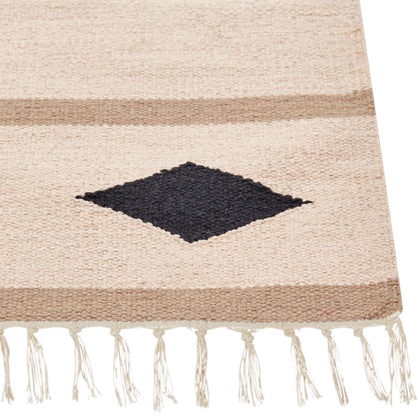 Kelim Teppich Baumwolle mehrfarbig 80 x 150 cm geometrisches Muster Kurzflor BERDIK