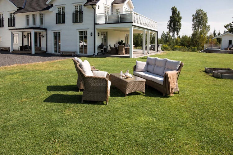 Vikelund Lounge-Set 4 Teile natur. 63 X 112 X 45 cm