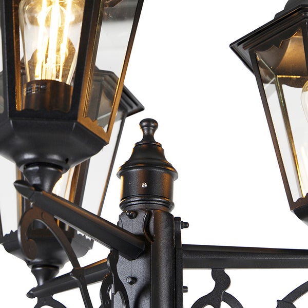 Außenlaterne schwarz 220 cm 3-flammig IP44 - Havanna