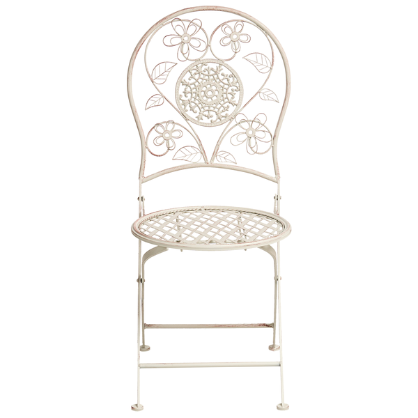 Gartenstuhl 2er Set YAVIZA klappbar Metall Hellbeige