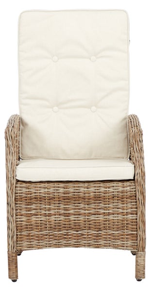 Gram Gartenstuhl inkl. Kissen, mit Pumpe, natur und offwhite. 2er Set