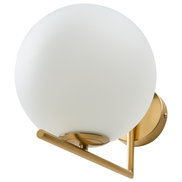 Wandleuchte mit kugelförmigem Lampenschirm