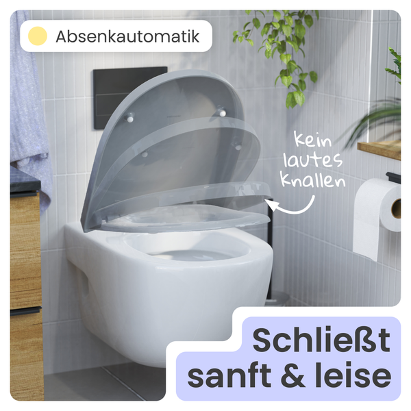 Wand-WC mit Absenkautomatik für geräuschloses Schließen