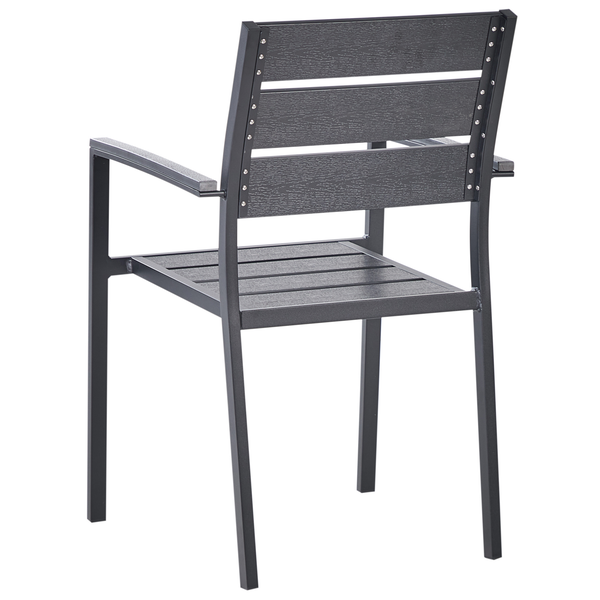 Gartenmöbel Set 6-Sitzer VERNIO Schwarz
