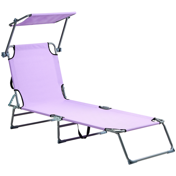 Sonnenliege FOLIGNO Metall Violett