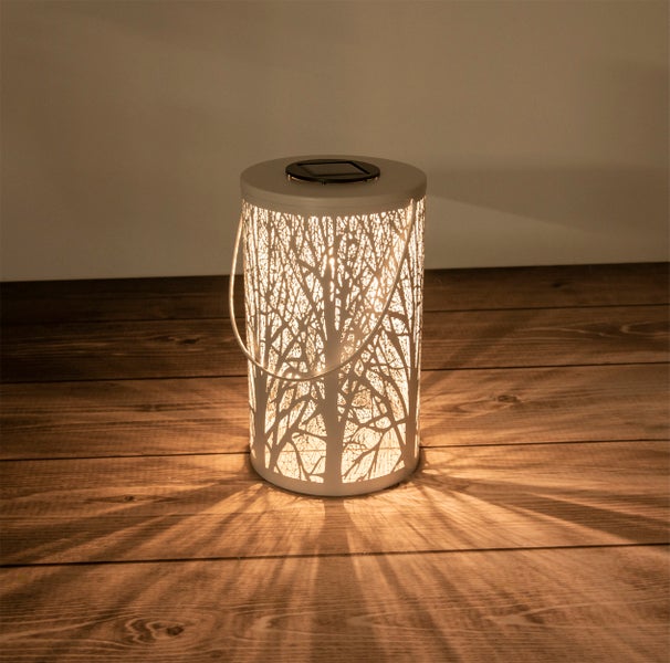 LED-Deko-Solarleuchte weiß
