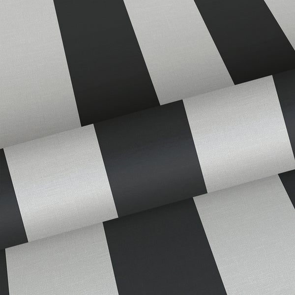 Sanders und Sanders Tapete Streifen Schwarz und Grau - 53 cm x 10.05 m - 640688