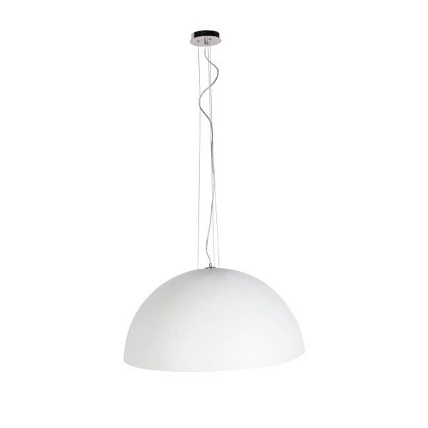 Moderne Hängelampe Weiß mit Silber 70cm - Magna