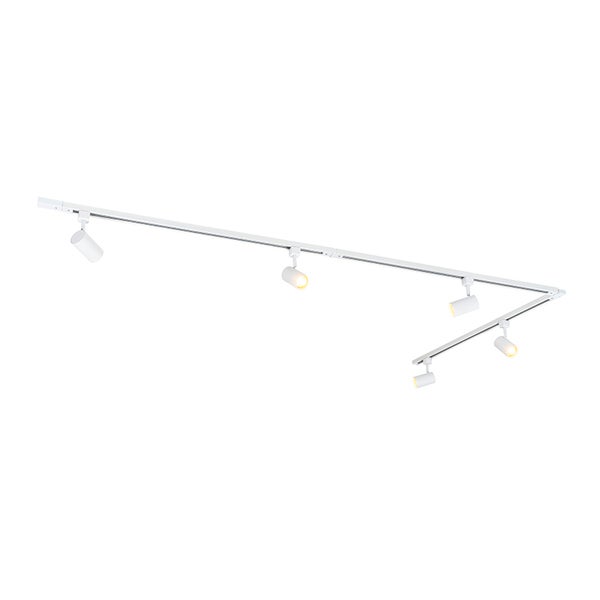Smartes Schienensystem weiß 1-phasig 5 Lichter inkl. Wifi GU10 - Jeana