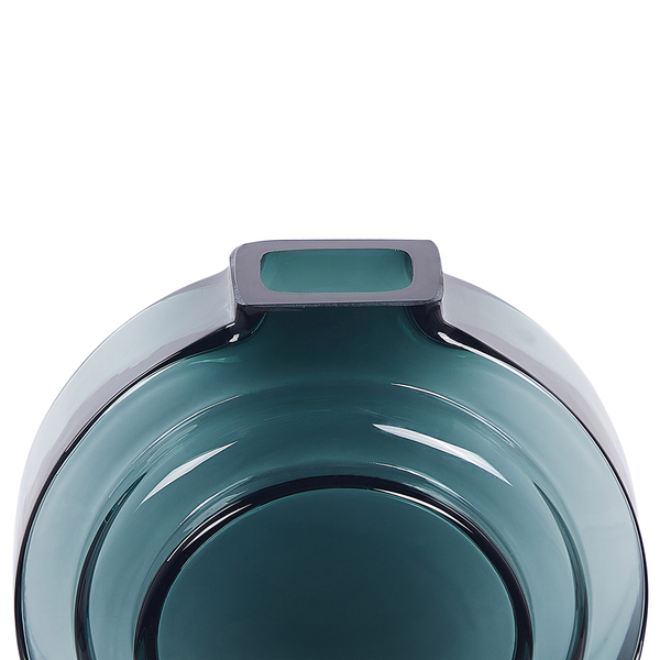 Blumenvase KAPELI Glas 15 cm Türkis