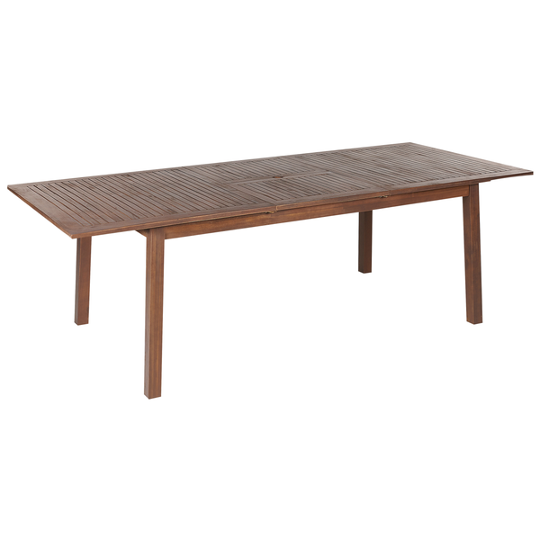 Ausziehbarer Gartentisch CESANA 180/240 cm 100 cm Akazienholz Dunkelbraun