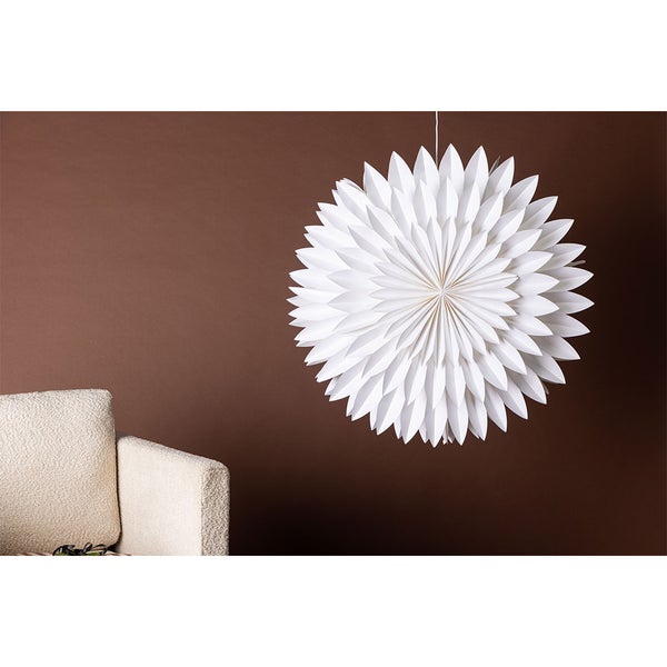 Storlien Weihnachtsstern mit Licht Papier Ø80 cm Pendelleuchte weiß. 80 X 25 X 80 cm