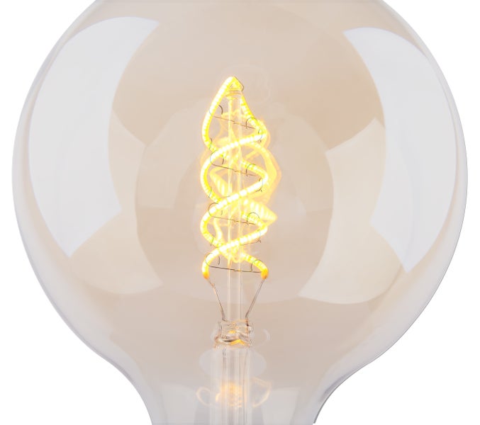Dekorative LED Leuchte in Glühbirnenform mit Wendel