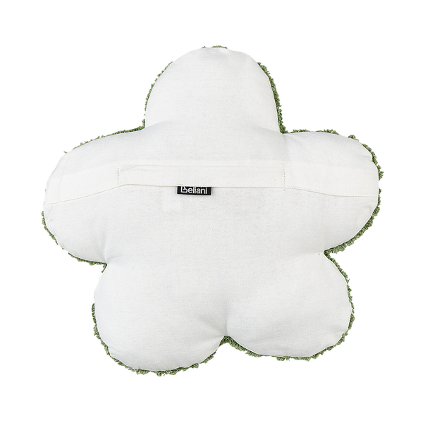 Dekokissen Baumwolle Blumenform grün 30 x 30 cm 2er Set SORREL