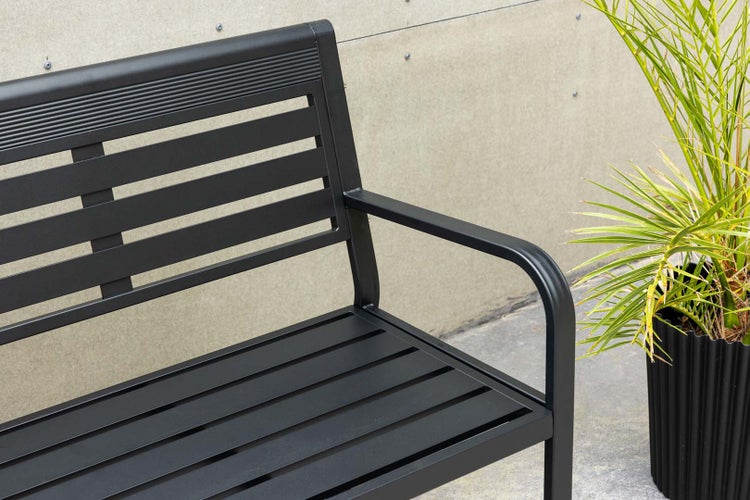 Elvas Gartenbank schwarz. 125 X 60 X 84 cm